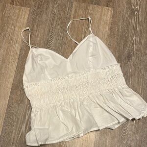 Express white light weight crop tank